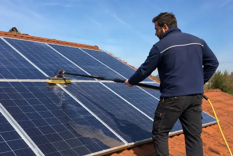 Nettoyage et entretien de panneaux solaires à Pierrelongue